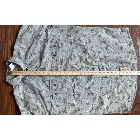 Larry Mahan Western Shirt Diamond Pearl Snap Men XL Paisley Floral Sawtooth - Picture 8 of 12